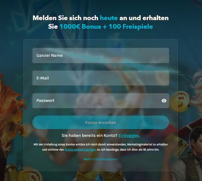 Lucky Day Anmeldung reg